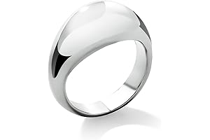 18K Gold Plated Simple Dome Statement Rings for Women