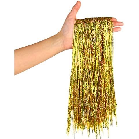 VEYLIN 2000 Strands Gold Tinsel Garland Cover