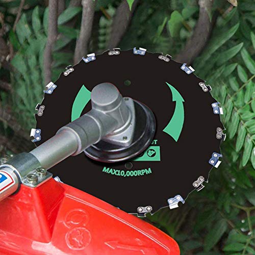 SORANGEUN 9inch 20T Chainsaw Tooth Brush Blades Brush Cutter Blades for Weed Eater Chain Trimmer Head for Weed Eater with Universal 4pcs Adapter Kits