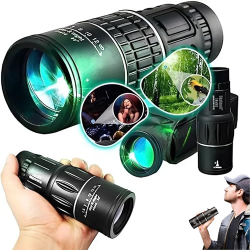 Monóculo Luneta Tático Profissional, Longo Alcance 16x52, Zoom De 60 Mts A 8Km, Lente HD Alta Defini
