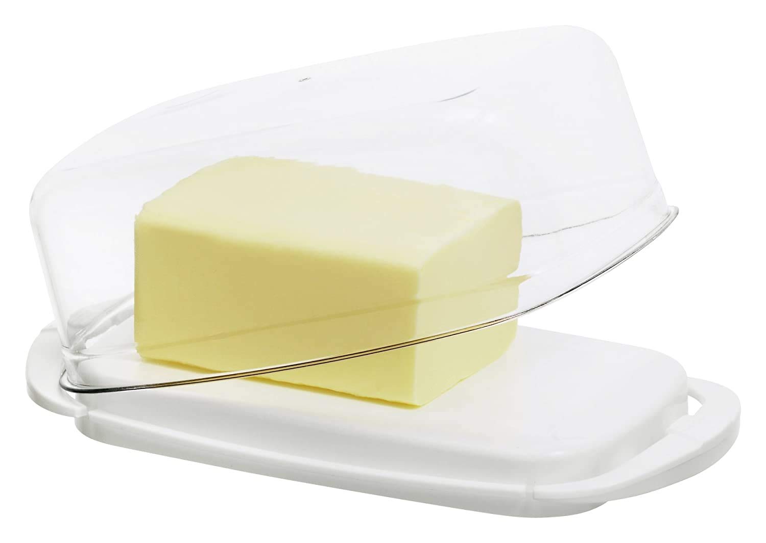 Burriera In Vetro 17,8 Cm Con Coperchio E Maniglia – Contenitore Rettangolare Trasparente – Lavabile In Lavastoviglie - 4