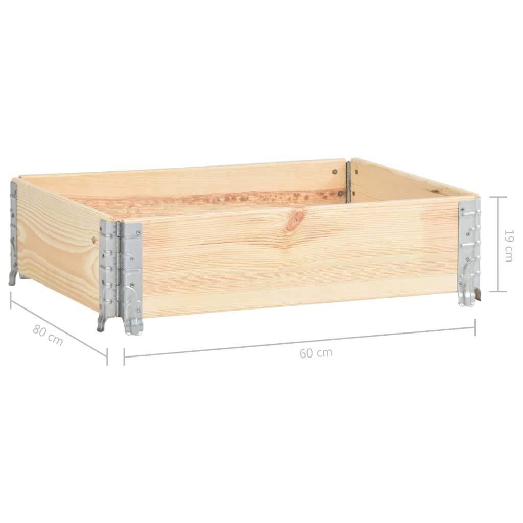 Fioriera Rialzata 60x80 cm in Legno di Pino Orto da Giardino | Cassetta impilabile e pieghevole per orto domestico. Adatta a spazi esterni come terrazzo, balcone e cortile.