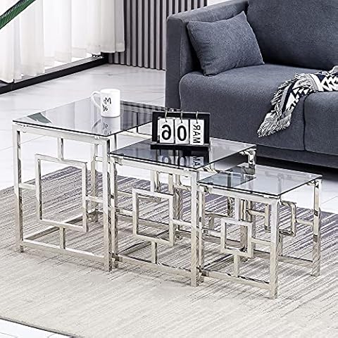 AINPECCA Nest of 3 Coffee Tables Cover