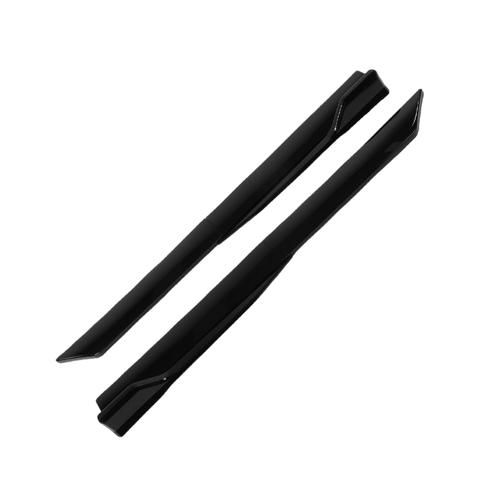 Panel Progowy Boczna Dokładka 105 Cm Stylowa, Regulowana Warga Rozdzielająca do Samochodów Osobowych, Wykonana z Materiału ABS Odpornego na Warunki Atmosferyczne (BLACK)