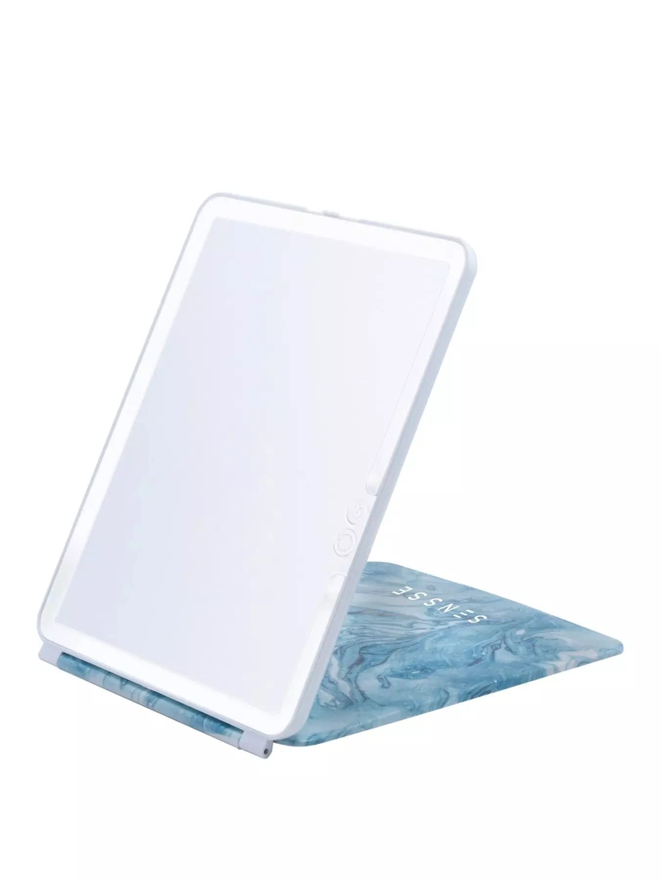 Sensse Glow Up Mirror, 27x19 cm, LED Touch Light Technology, Blue Color