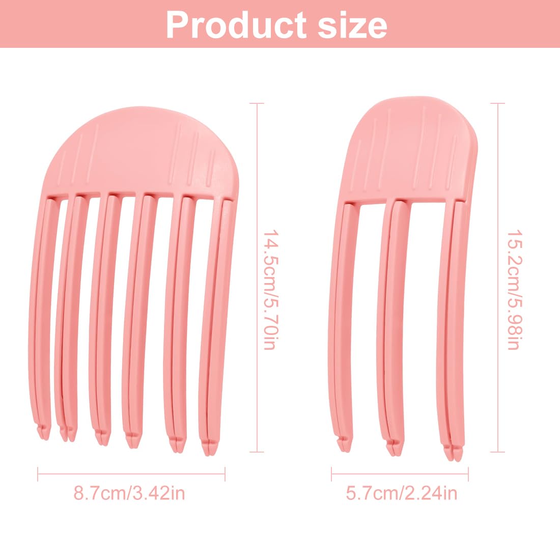 2 Pezzi Pettine per capelli, Clip Della Radice Del Volume, Pettine Per Radici Volume Dei Capelli Ricci, Fermagli per Capelli Volumizzanti Radici, Volume Della Radice Dei Capelli