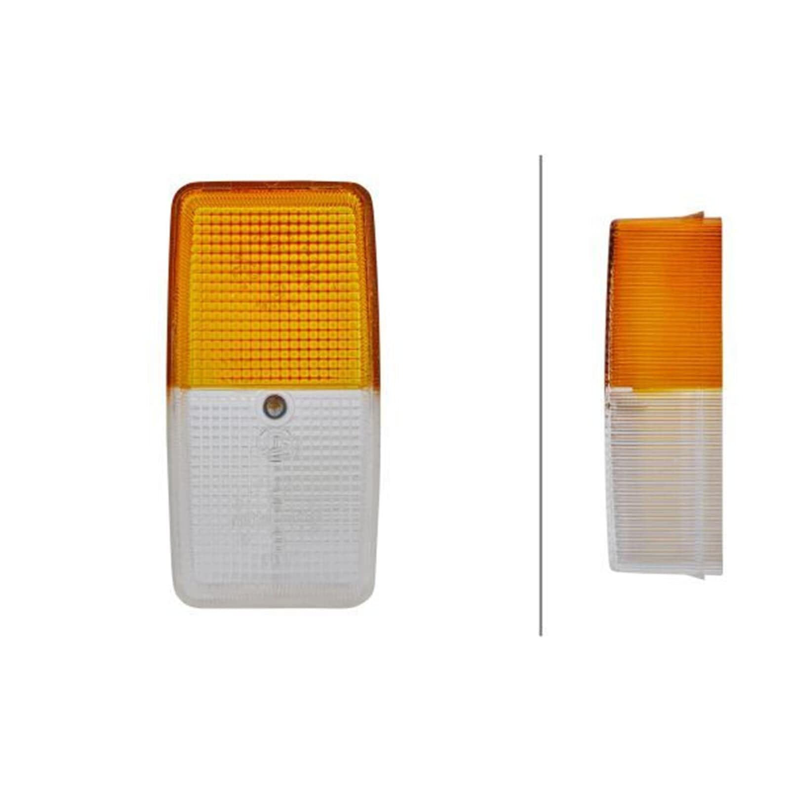 HELLA 2BE 003 347-001 Piloto intermitente - Halógena - 24/12V - montaje exterior/montaje exterior - Color de tulipa: blanco/amarillo - Conector: Contacto de engarce - izquierda/derecha - Cant.: 1