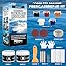 LANBOKIT Marine Fiberglass Repair Kit for Boats, Gel Coat Repair Kit for Boats, Epoxy Filler for Boats, Gelcoat Repair Kit, Fiberglass Boat Repair Kit Fix Holes, Chips & Deep Cracks, Boat Accessories