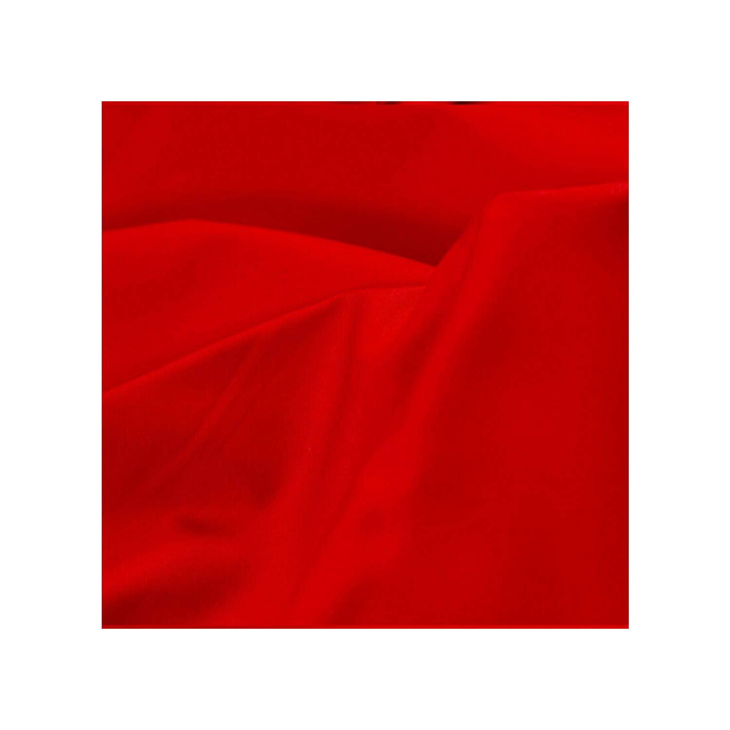 Fabrics King Online Red Premium Crepe De Chine Fabric Silky Plain Dyed 45" - 112Cm Wide Per Metre (, 1 Metre)