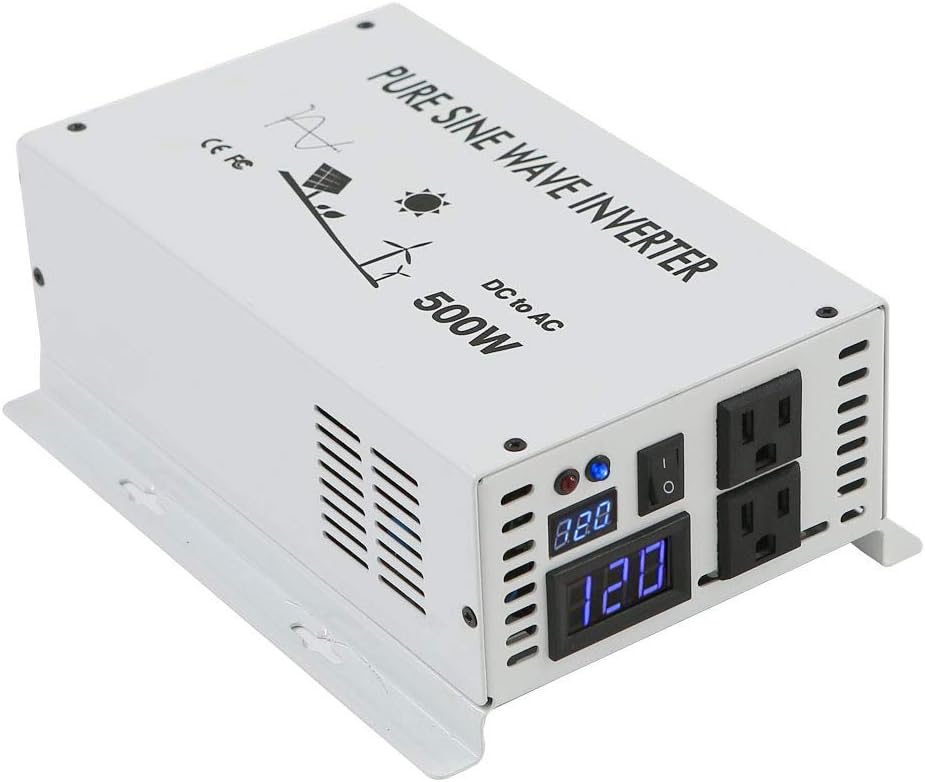 WZRELB 500W 12V Pure Sine Wave Solar Power Inverter DC AC Converter