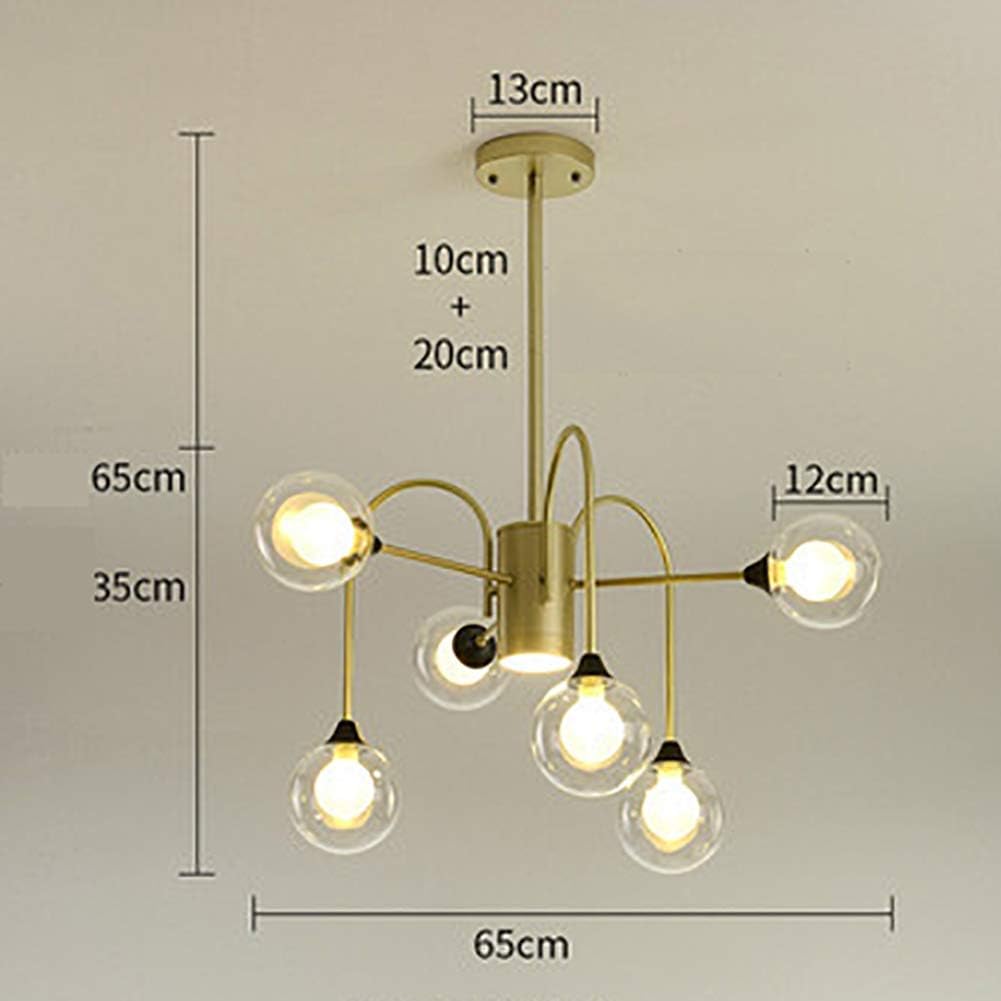 Post Modern Sputnik Chandelier 8 Lights Vintage Industrial Ceiling Light Fixture Adjustable Gold Pendant Lighting Fixture for Dining Room Kitchen Living Room,Double-Layered Lampshade,6 Lights