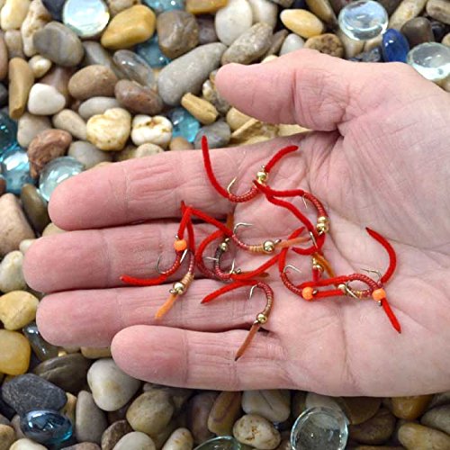 The Fly Fishing Place FLY67001 San Juan Worm Power Bead Trout Fly Assortment - 1 Dozen Wet Nymph Fly Fishing Flies thumb #5