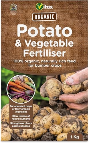 Organic Potato and Vegetable Fertiliser Slow Release Plant Feed Made with Natural Ingredients for Potatoes Root Crops and Garden Vegetables Supporting Strong Growth and Improved Yields 1kg