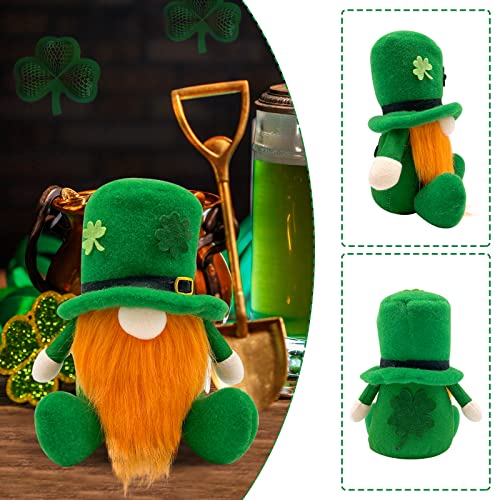 St Patricks Day Decorations - St Patricks Day Decor - Leprechaun Doll, St Patrick's Day Plush Shamrock Gnomes Decorations for Home, Office - Green St. Patricks Day Table Centerpiece - Irish Gifts - Image 4