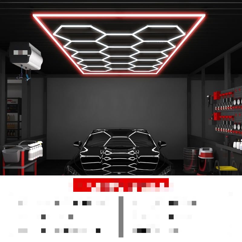 Amazon.co.jp: LEDガレージライト 六角形ハニカムライト 430W 51600LM