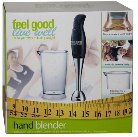 Feel Good Live Well HHB-6-5565 200W Multi-Function 2 Speed Hand Blender With Measuring Cup