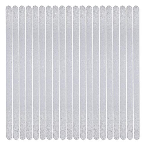 HaftPlus - 20 pièces de marches d'escalier antidérapantes, Bandes antidérapantes pour escaliers, Transparentes et Autocollantes, Longueur : 45 cm x Largeur: 2 cm Cover