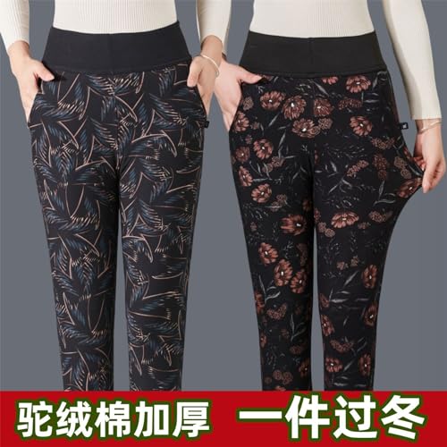Leggings cálidos de invierno para mujer con forro de lana de camello 3