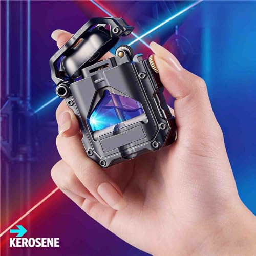 Encendedor mecánico de queroseno con ventana de nivel de combustible miniatura 3