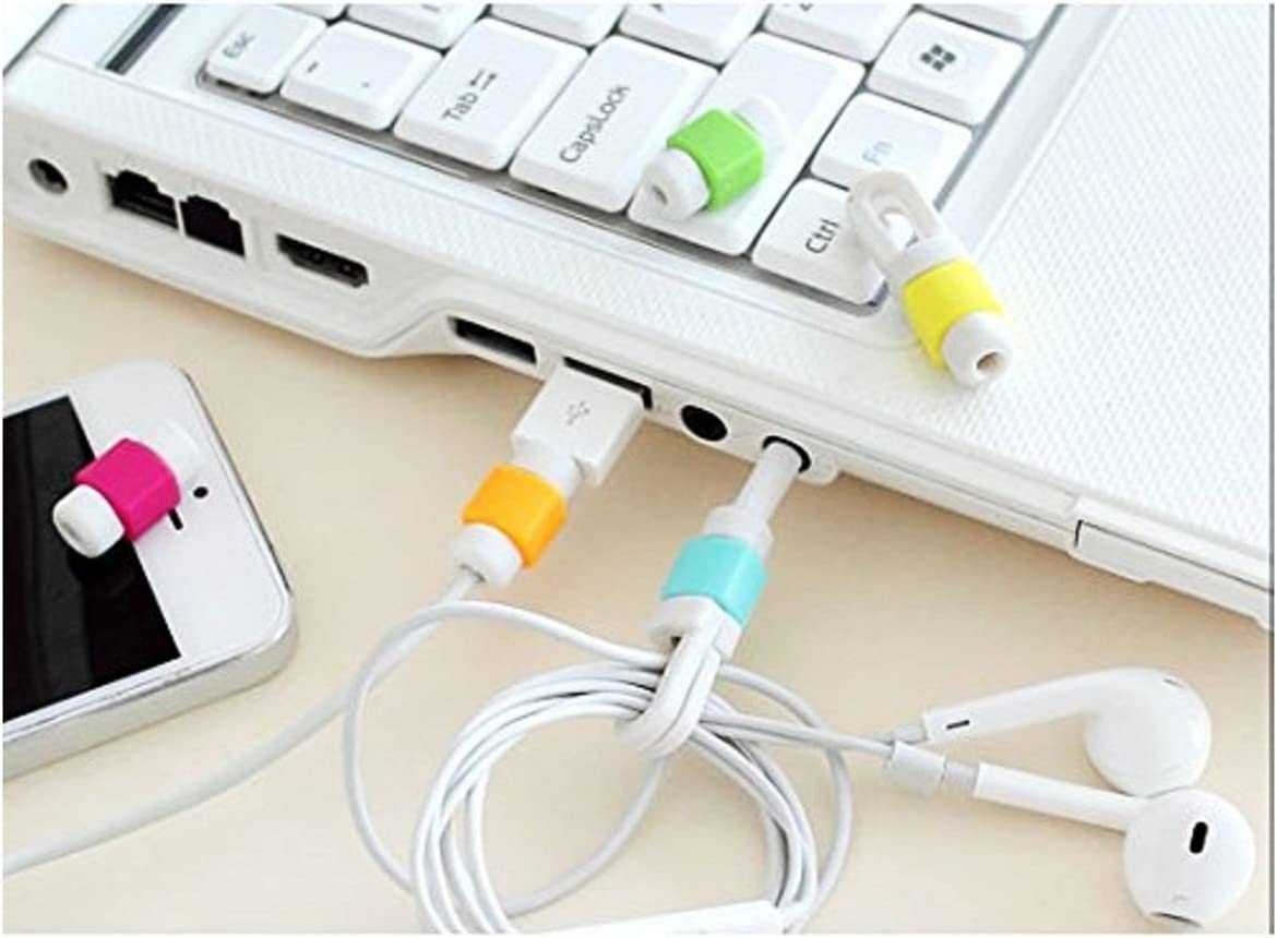CABLEPELADO Protezione cavo USB | Custodia protettiva per cavi di ricarica | Protezione cavo dati | Diametro del foro: ca. 4 mm | 10 pezzi | Colori casuali