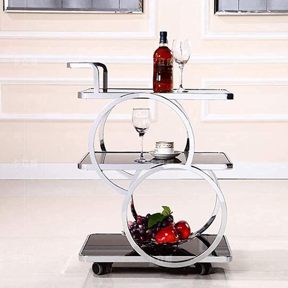 Carrito de Bar móvil, Carrito de Almacenamiento de Vino para Cocina doméstica, Hotel, Comedor, cafetería y Restaurante.