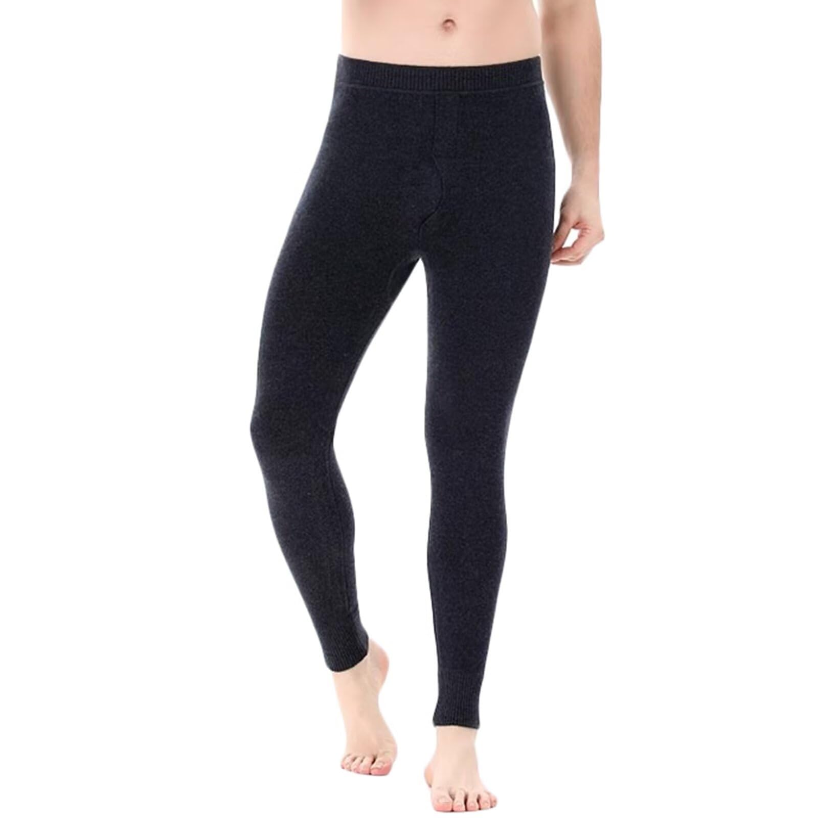 HNVAVQ Pantaloni Termici da Uomo 100% Cashmere Pantaloni Termici Caldi Intimo Pantaloni Invernali di Compressione Pantaloni Termici Collant