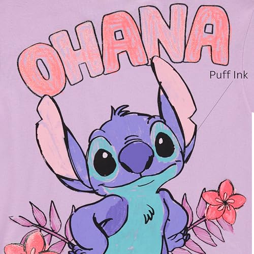 Image of Disney Lilo and Stitch Girls Short Sleeve T-Shirt- Stitch Girls Tee Sizes 4-16
