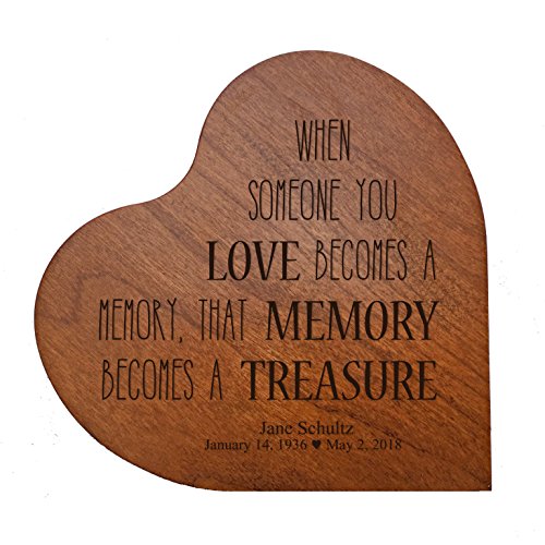 Personalized Engraved When Someone You Love MDF Cherry Memorial Heart