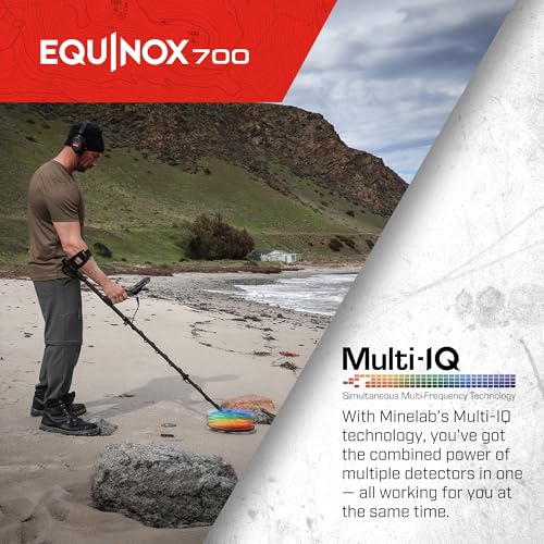 Image of MINELAB Equinox 700 Multi-Frequency Collapsible Metal Detector Bundle for Adults with EQX 11 inch & 6 inch Waterproof Coils, Wireless Headphones & PRO-FIND 40 Professional Pinpointer