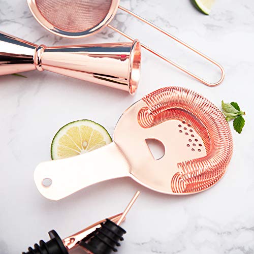 image for HOMEKEROS Boston Cocktail Shaker Set Bartender Kit Rose Gold Bar Set, 