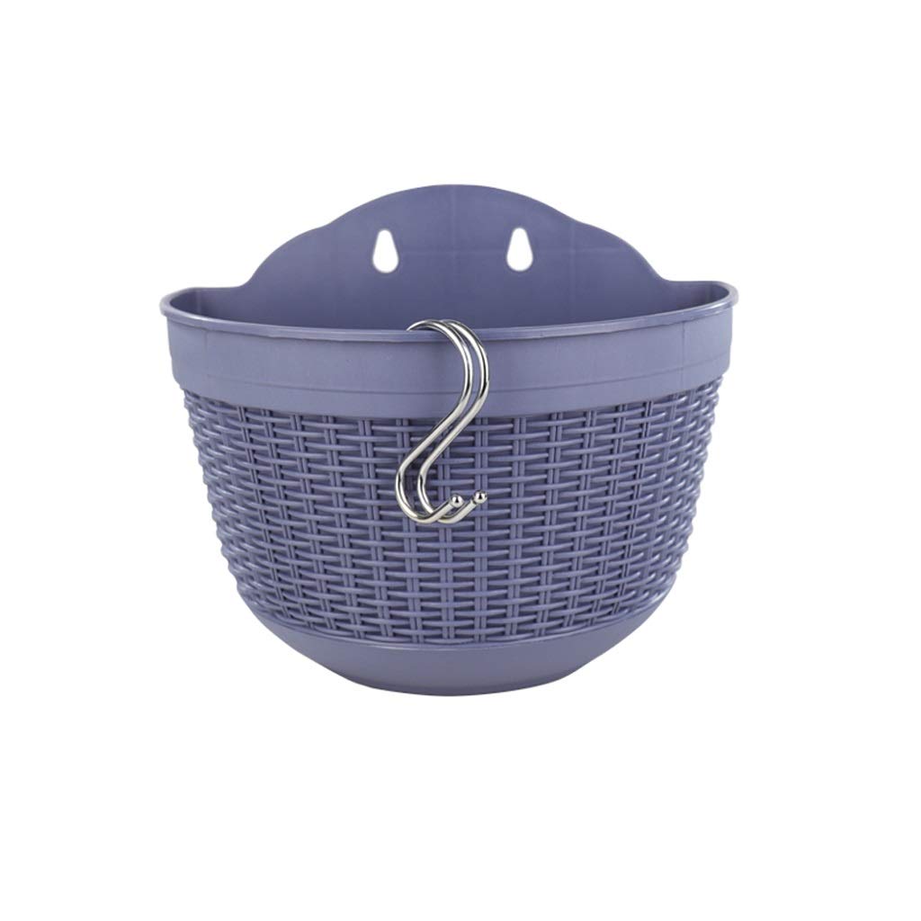 Cesta colgante de la pared tiesto azul oscuro para plantas y flores vivas