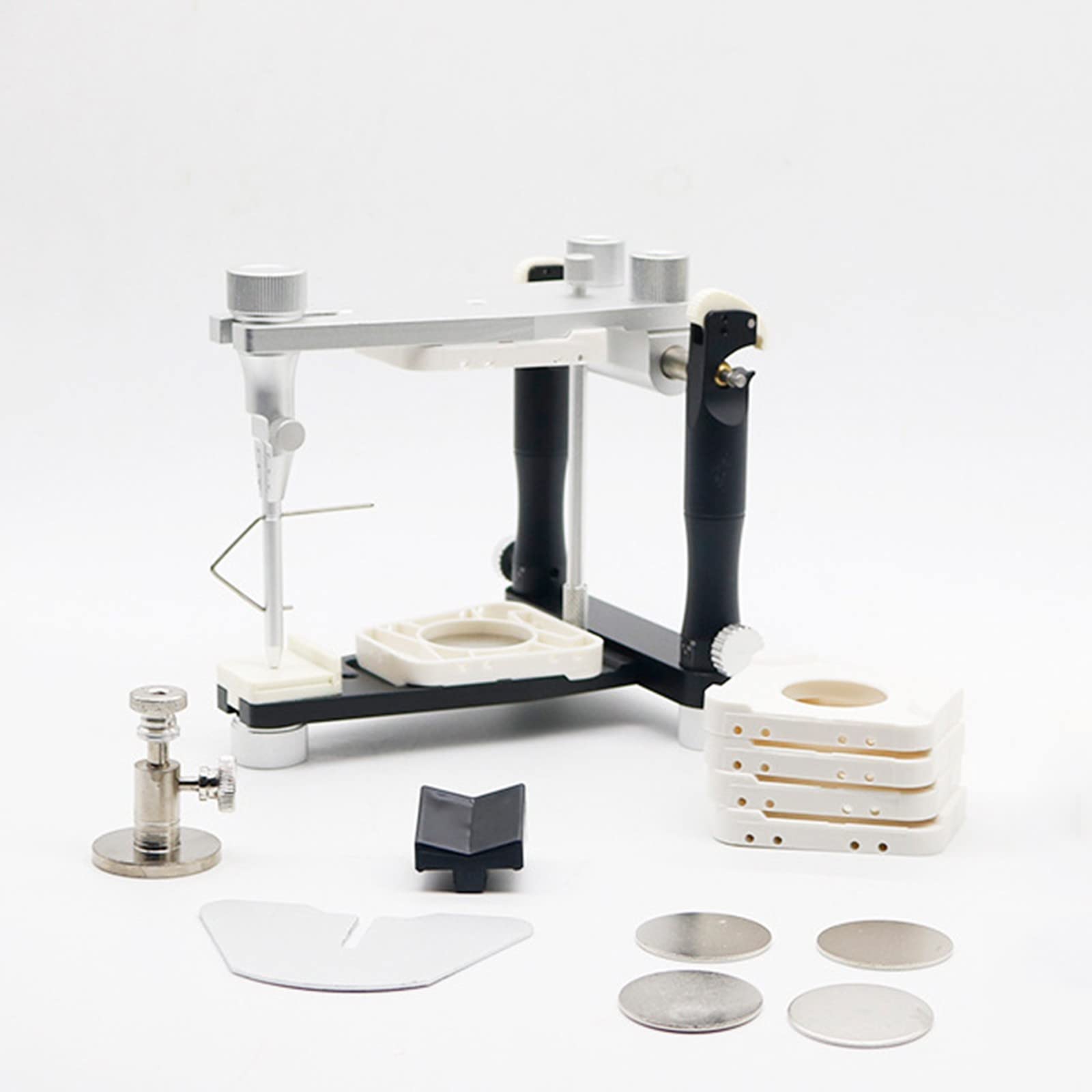 JZJZ Articulateur Dentaire Semi-Ajustable de Haute précision, articulateur Dentaire de Type C, adapté au Laboratoire Dentaire, à l'enseignement et à l'apprentissage des étudiants