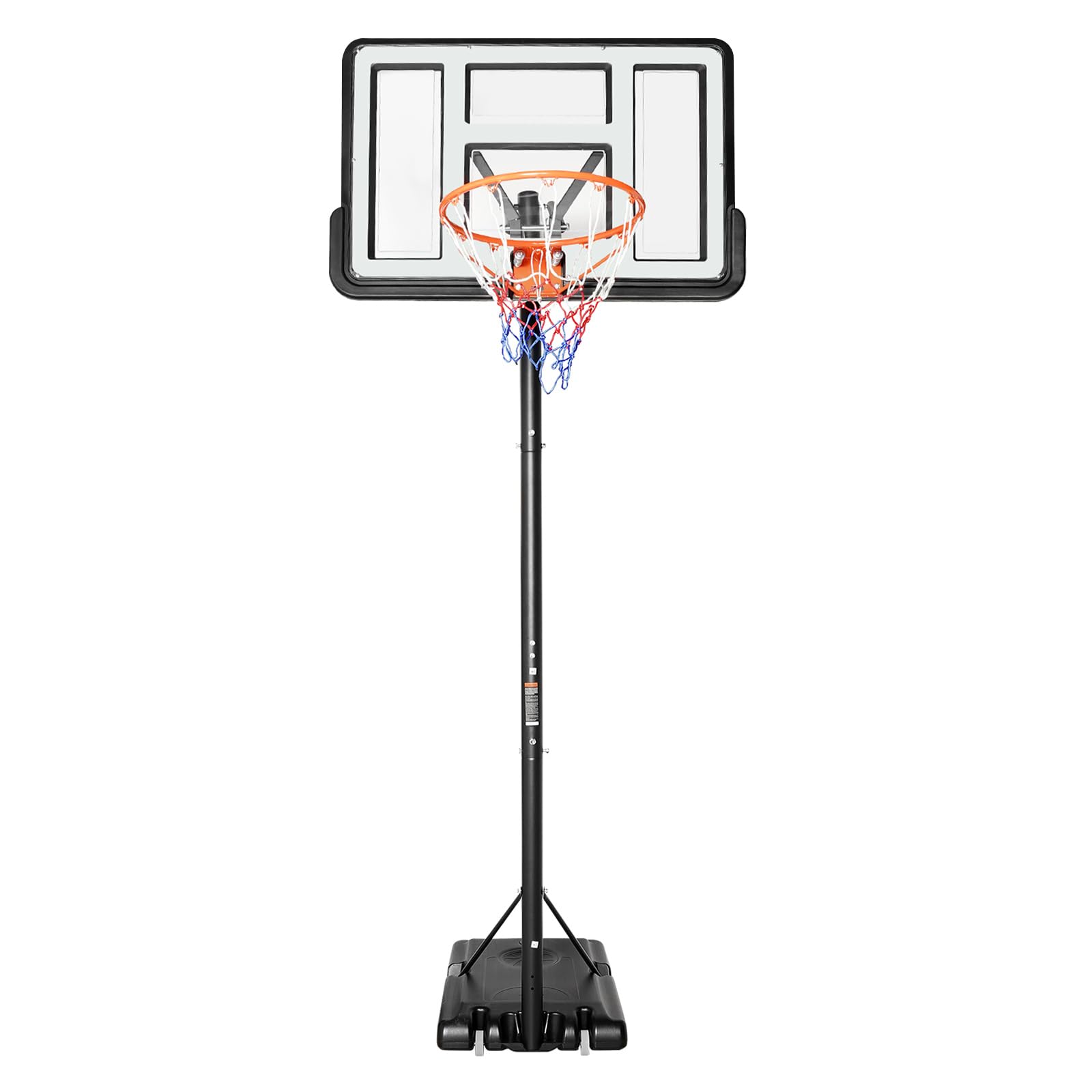 Supporto per canestro da basket, regolabile in altezza, 1,7-3,05 m, portatile, per bambini e adulti