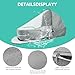SZRUNZHU Portable Bassinet for Baby Travel Lounger Foldable Baby Co-Sleeping Bed with Mosquito net + Cool mat Carry Bag & Storage Pocket ()