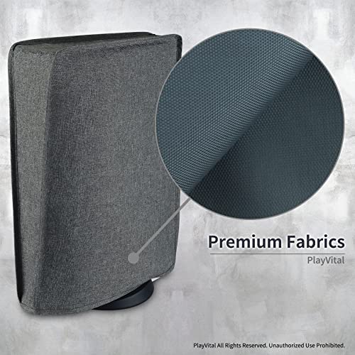 Image of PlayVital Gray Nylon Dust Cover for PS5, Soft Neat Lining Dust Guard for PS5 Console, Anti Scratch Waterproof Cover Sleeve for ps5 Console Digital Edition & Disc Edition