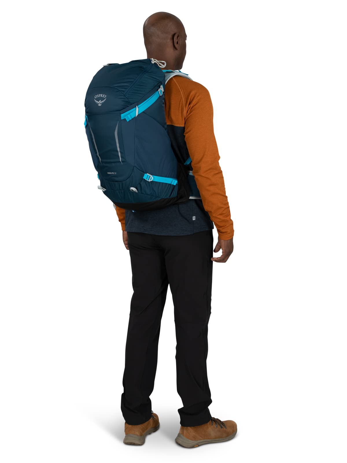 Osprey Hikelite plecak turystyczny unisex – lekki, nienaganna wentylacja z zawieszeniem AirSpeed, minimalistyczny i zrównoważony design, w zestawie pokrowiec przeciwdeszczowy