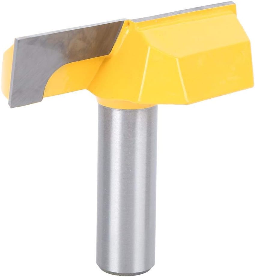 Bottom Surface Router Bit Woodworking Milling Cutter Cleaning Bottom Router Bits Yellow For Woods Particle Board Steel Sand(12 x 57mm) - - 