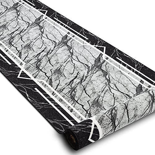 Tapis de couloir effet marbre gris MARMUR design chic - 4