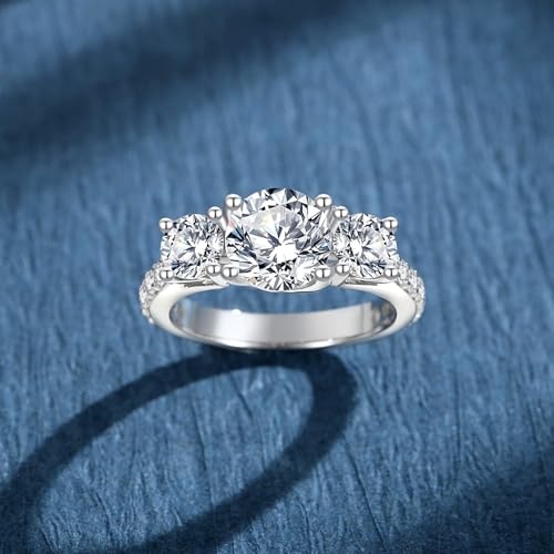 Moissanite Rings for Women D Color VVS1 Moissanite Engagement Ring S925 Sterling Silver Promise Wedding Rings for Women2