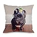 Cute Dog Poduszki Pokrywa Zwierząt Pies Zdjęcie Poduszka Pokrywa Na Sofa Krzesło Domowe Dekoracyjne Poszewka 45 * 45 CM (Color : 64006/3)