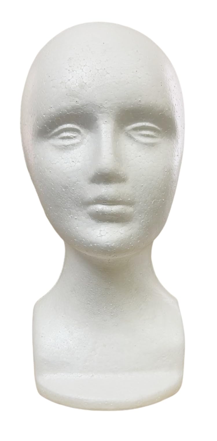 ican Foam Wig Head ,female Mannequin Wig Holder Stand Small ( White ) New