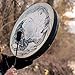 Firlar Shaman Drum, 10 Inch Crow Pattern Handmade With Drum Stick, Spiritual Instrument, Exquisite Look, Siberian Spirit Music Symbol, Sound Healer White