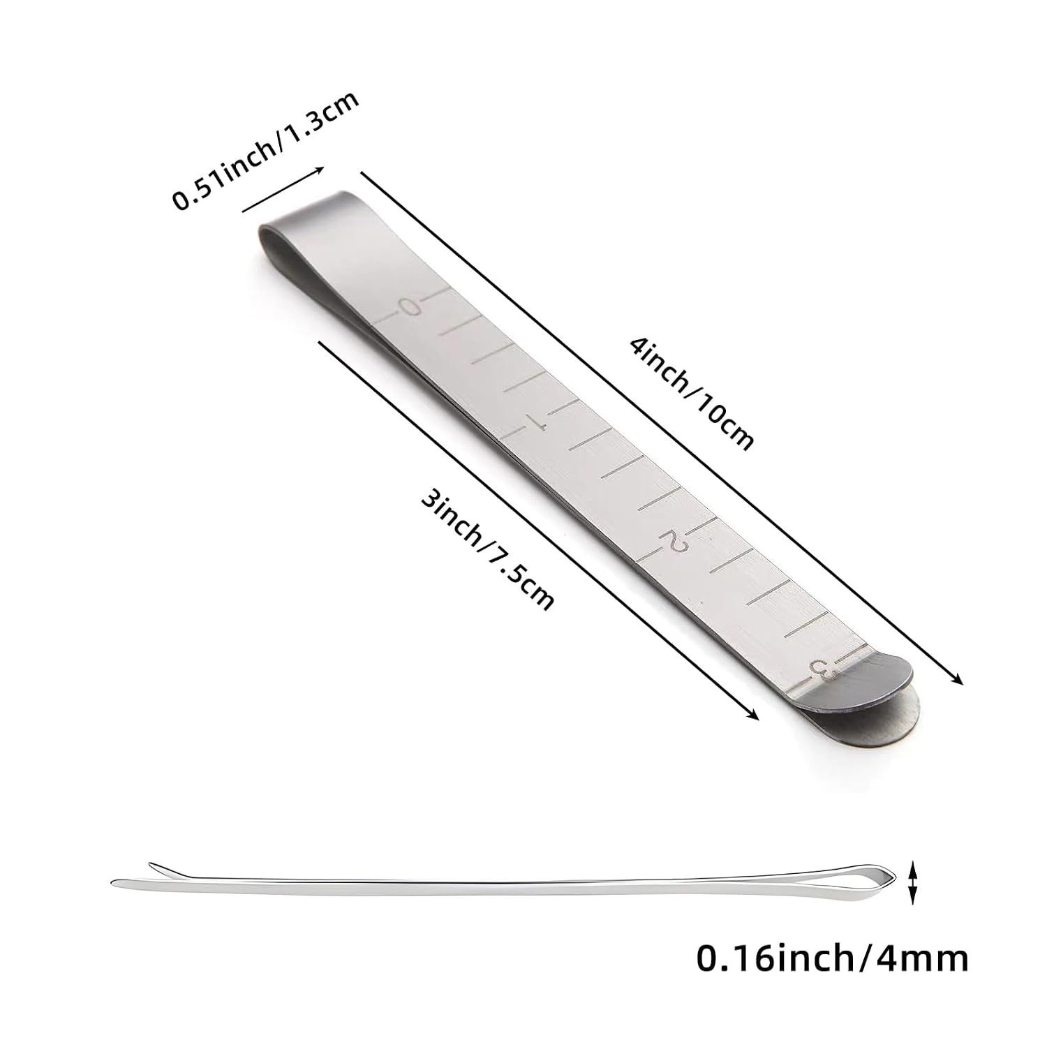 20 PCS Sewing Clips, Stainless Steel Hemming Clips, 3 Inches Measurement Ruler, Quilting Supplies, Hem Marker