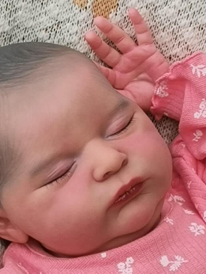 Miniatura 4 de Pinky - Muñecas de bebé recién nacidas realistas de 19 pulgadas, de vinilo suave y realista, juguete de pelo pintado para niños a partir de 3 años