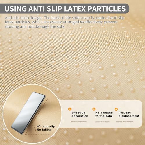 Housse de canapé en L 110x240 protection meubles durable - 7