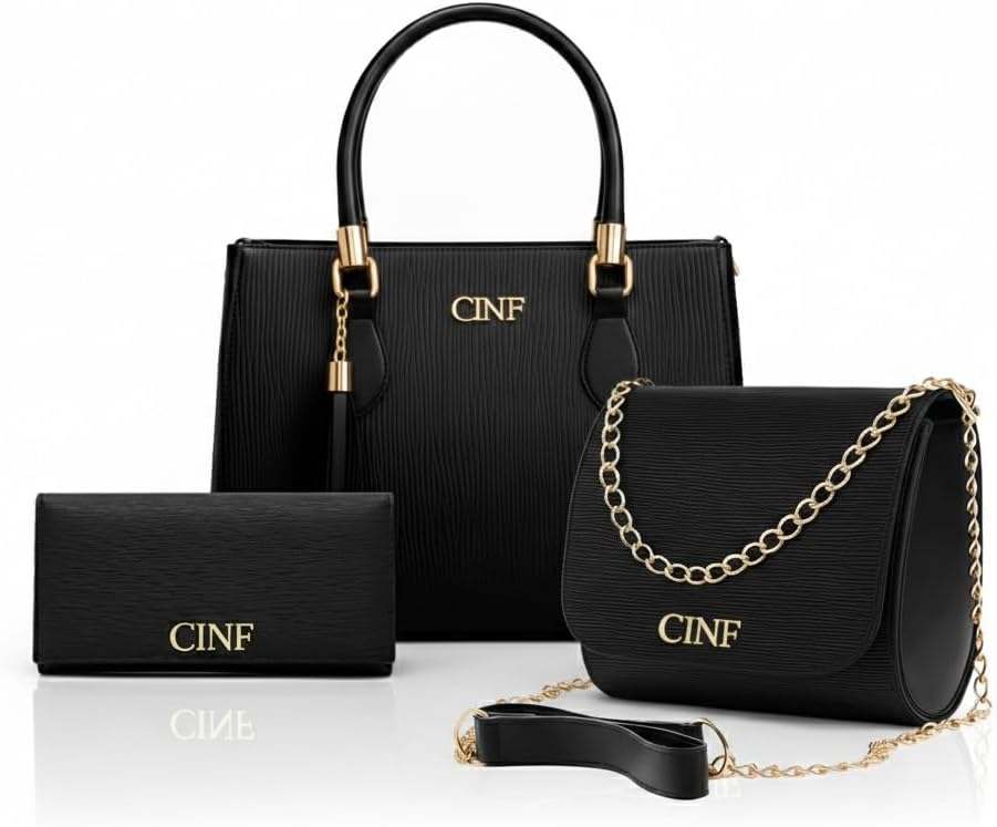 Kit Bolsa Feminina De Ombro Transversal Tira Colo E Carteira