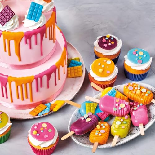 FunCakes Deco Melts Grüner Apfel Geschmack - Dip, Drip, Dekorieren! In der Mikrowelle schmelzen und in jede Form gießen!