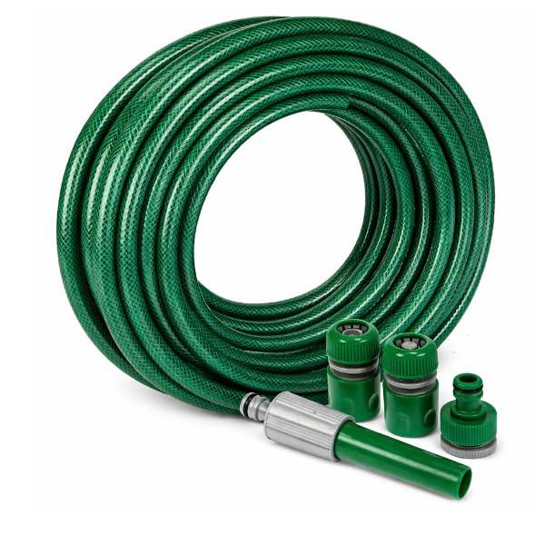 Garden Mile 30m Garden Hose Pipe with Spray Nozzle & Connectors – Heavy Duty Anti-Kink 1/2" (12.5mm) Water Hose for Plant Watering, Car Washing & Gardening — image 1