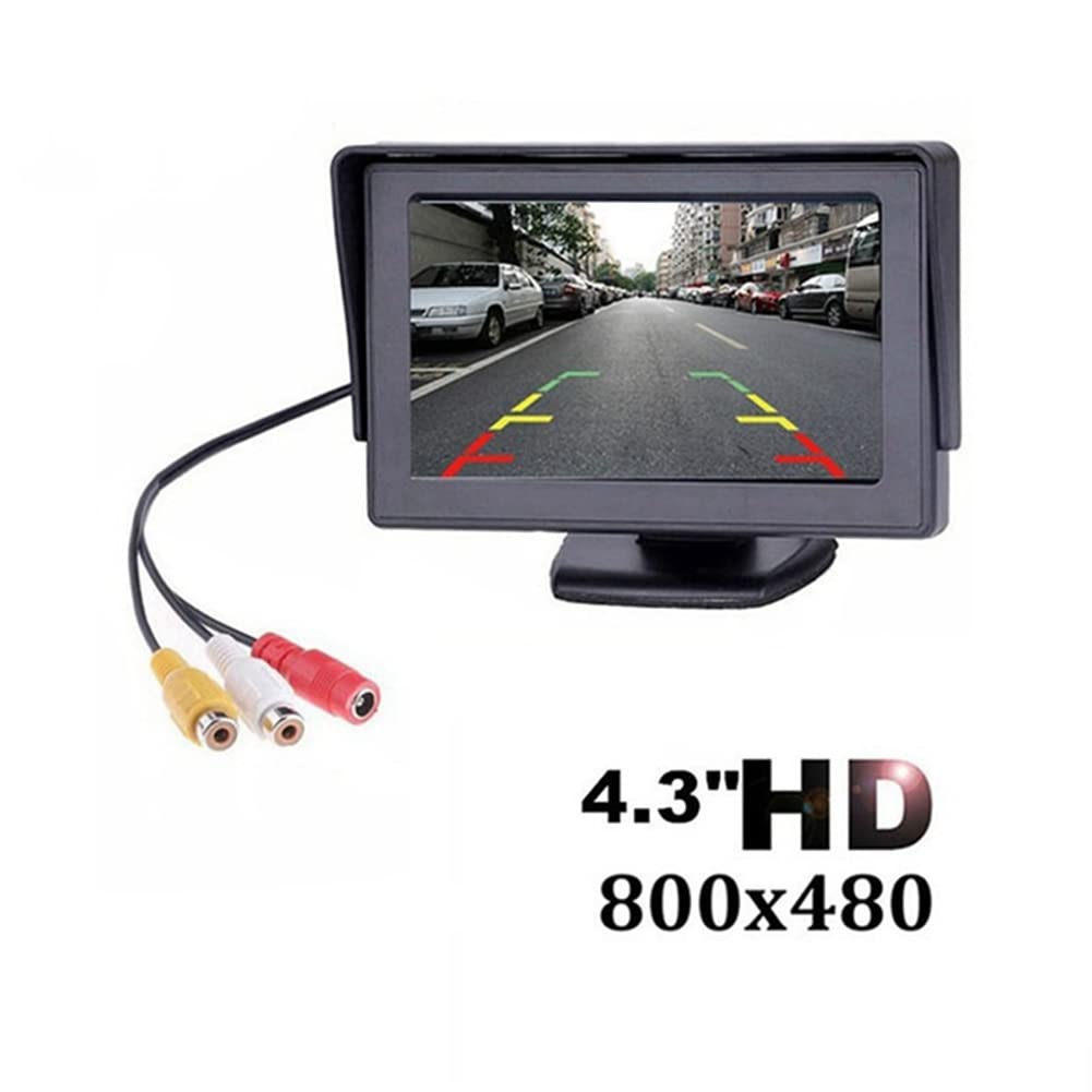 CáMara de VisióN Trasera Amplio Pantalla LCD TFT de 4,3 Pulgadas o Monitor VisióN una Prueba de Agua Copia de Seguridad de Marcha AtráS, CáMara de Monitor