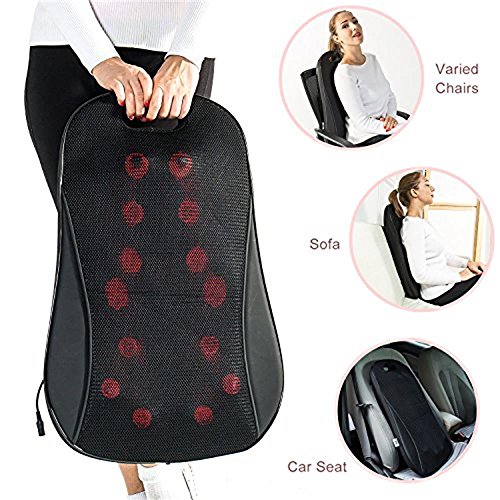 Preisvergleich Produktbild IBUYTOP Ektrische Massagegeräte, Rückenmassagegerät Shiatsu Knetmassagekissen mit Wärme für den unteren, oberen Rücken und die Taille, entspannen und entlasten Schulter- und Rückenschmerzen